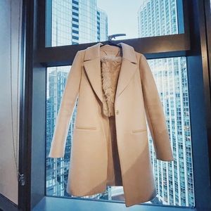 Ecru coat from a Canadian brand